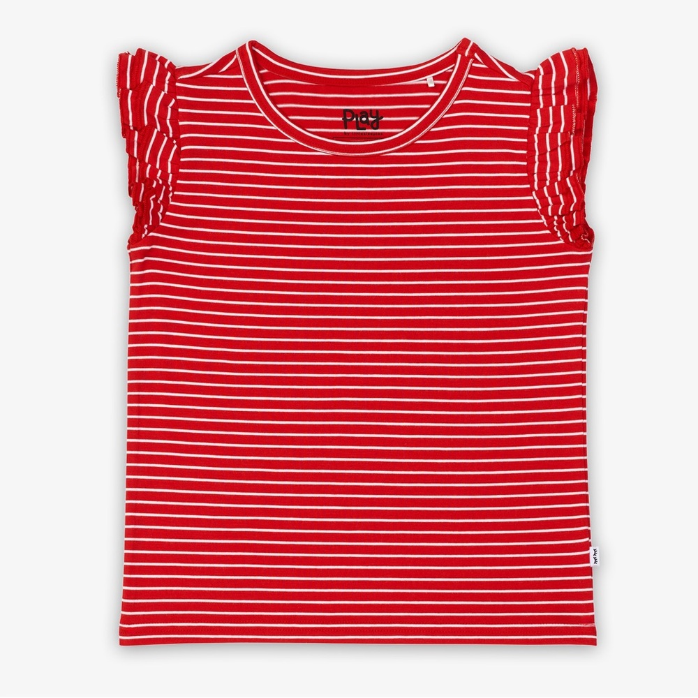 Little Sleepies Candy Red Stripes Top, Size 18-24 Months